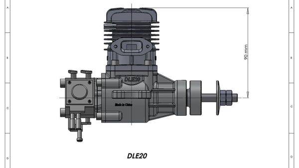 DLE 20cc Gas Engine with Electronic Ignition and Standard Muffler - Image 6