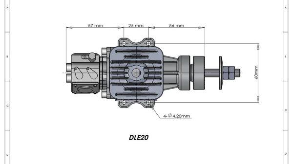 DLE 20cc Gas Engine with Electronic Ignition and Standard Muffler - Image 5