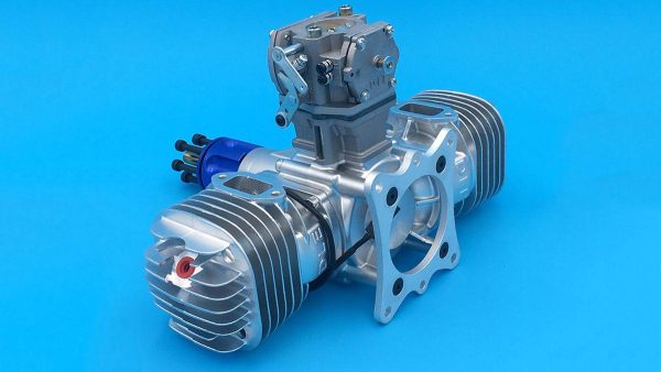 DLE 130cc Gas Engine with Electronic Ignition and Standard Mufflers - Image 4