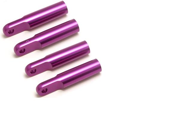 CNC Boom Support Ends (Set of 4) blue anodized