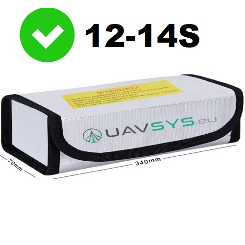 UAVsystems Fireproof LiPo carry and storage Safe Bag for 12s-14s 340mm long