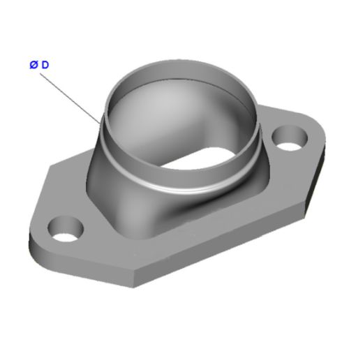 KS 1342 Exhaust flange stub for OS-MOKI-WEBRA diameter 20mm, distance between holes 34mm