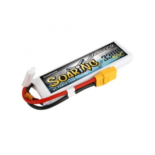Gens ace Soaring 3300mAh 7.4V 30C 2S1P Lipo Battery Pack with XT90 plug