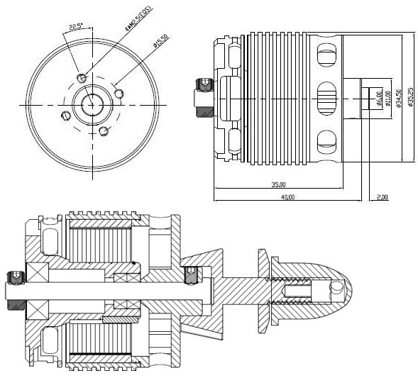 Multi-Rotor Motor MC3536-710KV