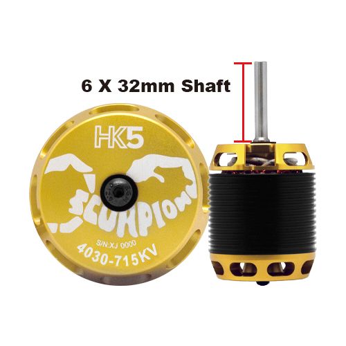 Scorpion Brushless motor HK5-4030-715kv 570-650mm helis 8-10s