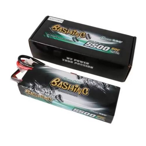 Gens ace 5500mAh 7.4V 2S1P 60C car Lipo Battery Pack Hardcase 24# with T Plug
