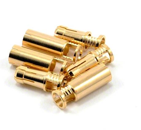 RCPROPLUS RCA 6808 SPC P10 6mm Supra X Gold Bullet Connectors 10 pair