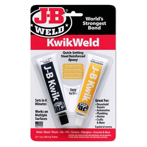 J-B Weld KwikWeld Steel reinforced Epoxy Glue #8276