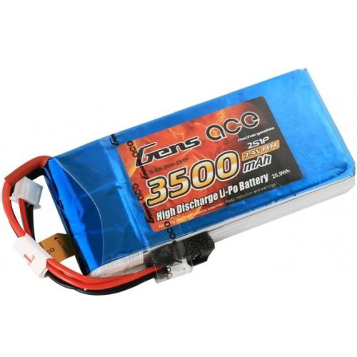Gens ace 3500mAh 7.4V 2S1P TX & RX Lipo Pack