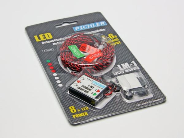 Lighting ready set with plug & with 8 highly competitive LEDs