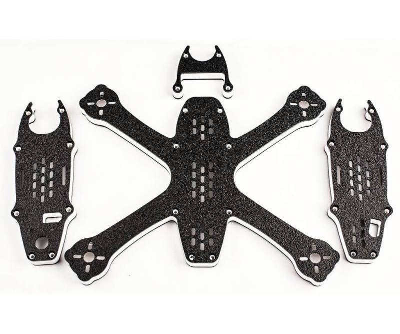 RaGG-E Curse 5" Virtually Unbreakable HDPE FPV racing frame Blue Yellow Blue