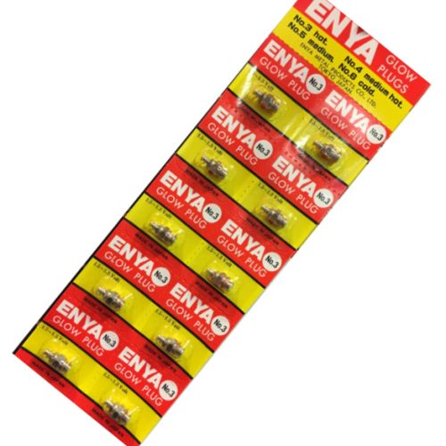 Enya # 3 (Hot) Glow Plug for Nitro Helicopters & Airplanes , Pack of 10