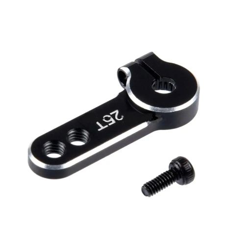 Aluminum Alloy Locking Servo Arm 25T futaba,savox, mks M3 holes Black