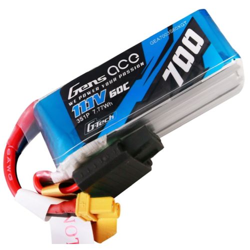 Mikado Gens Ace 700mAh 11.1V 60C 3S1P Lipo with XT30 for OMPHOBBY M2 &LOGO200