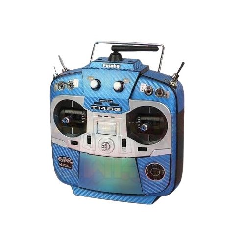 FUTABA 14SG Protector Wraps Skin Carbon BLUE COLOR