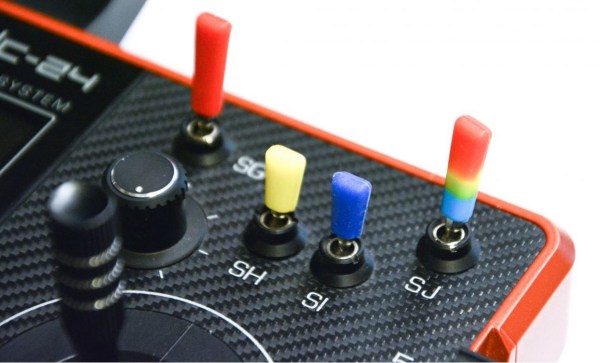 Switch caps for JETI Transmitters - BLACK (1x short + 1x long)