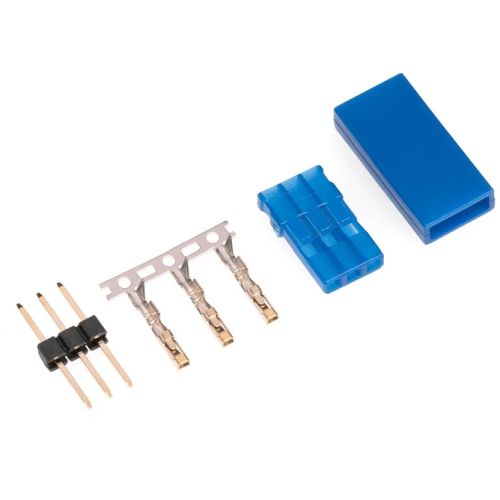 Servo Connector - JR Male (Pin), Blue Line, Made in Germany for Construction,10 pcs