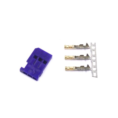 Servo Connector - Futaba Female, Blue Line, Made in Germany for Construction, set of 10 pcs