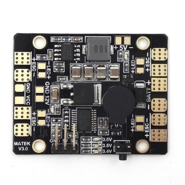 Power 5 in 1 V3 Distribution Board PDB LED Control 5V BEC, Voltage Alarm Tracker for FPV Multicopter
