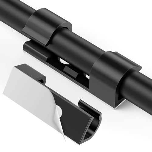 Adhesive Cable - Fuel line Mounting holder for cables and fuel lines - pack of 5 Black