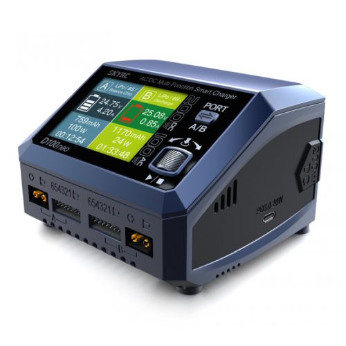 SkyRC Quattro D100 neo DUAL-Charger 2x100W 240VAC/12VDC with internal power Supply