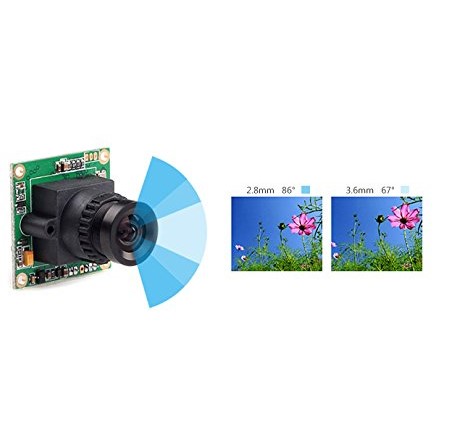 Mini FPV CCD Camera 600TVL DC 5-17V Wide Voltage input,  2.8mm Lense