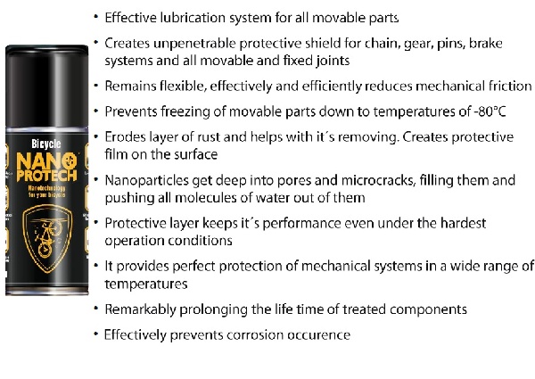 NANOPROTECH BICYCLE lubrication spray