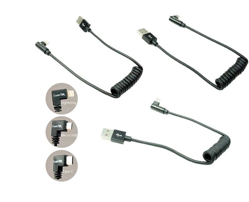DJI USB Upgrade Heavy Duty Coiled Video feed cable, Misc models, 35-60cm