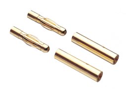 Gold connectors 4mm (2 male + 2 female)