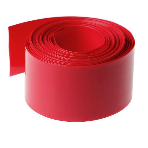 Pvc Heat Shrink Tubing Flat 70mm, Diameter 45mm, Made in germany For isolating Batteries- RED