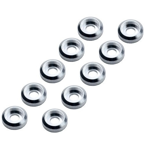 Aluminium CNC 2.5mm Finish Cap (10 Pcs) Silver Color