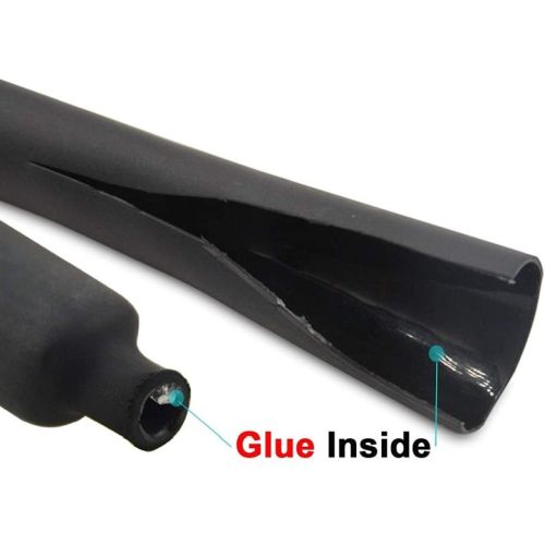 Heat Shrink Tubing D:6.0mm with Glue inside, 3:1 rate, RED and Black, 1m each