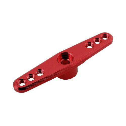 Aluminium CNC Double Arm Fits Hitec servos -Red