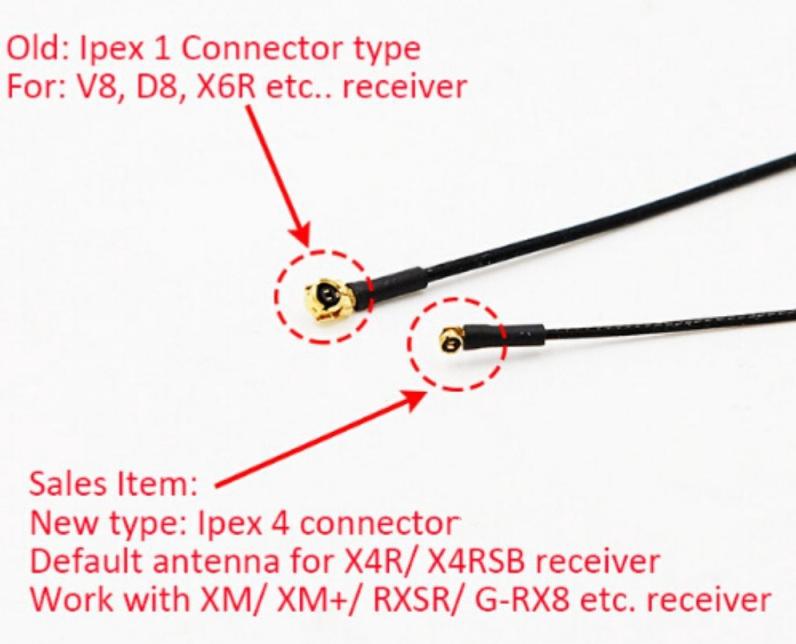 Replacement Receiver Antenna 2.4Ghz 15cm Ipex 1