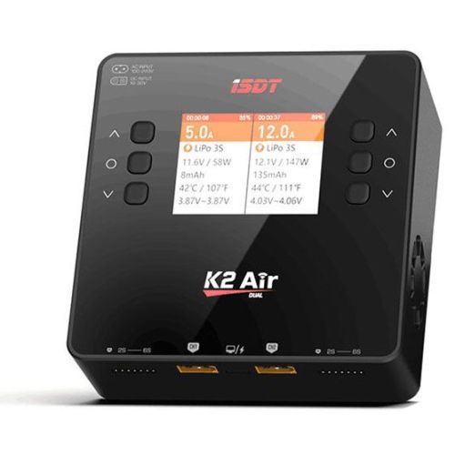 ISDT K2 AIR AC 200W DC 500Wx2 20A Dual Channel Balance Lipo with BattAir technology
