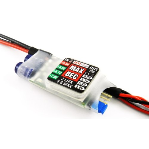 JETI MaxBEC - receiver power supply 2 Lixx 10A 5-6v Output