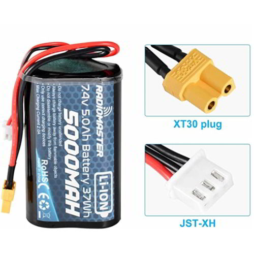 RadioMaster 5000mah 2s Li-ion TX-RX  Battery pack for TX16s