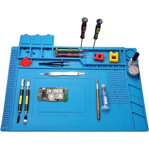 Heat Insulation Silicone Mat with Screw Position for Soldering ,and repairs, Size: 45 x 30 cm