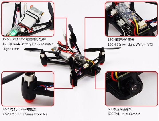 Kingkong 100mm Indoor FPV N32 Quadcopter 25MW Camera PNP no RX