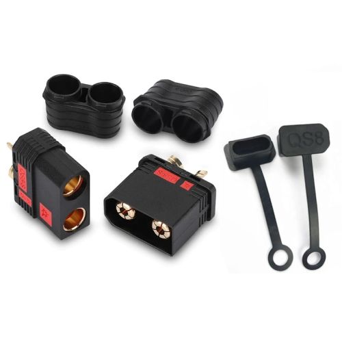 QS8 ANTISPARK Connector SET 8mm for High current applications, 200 AMPS, Male+Female