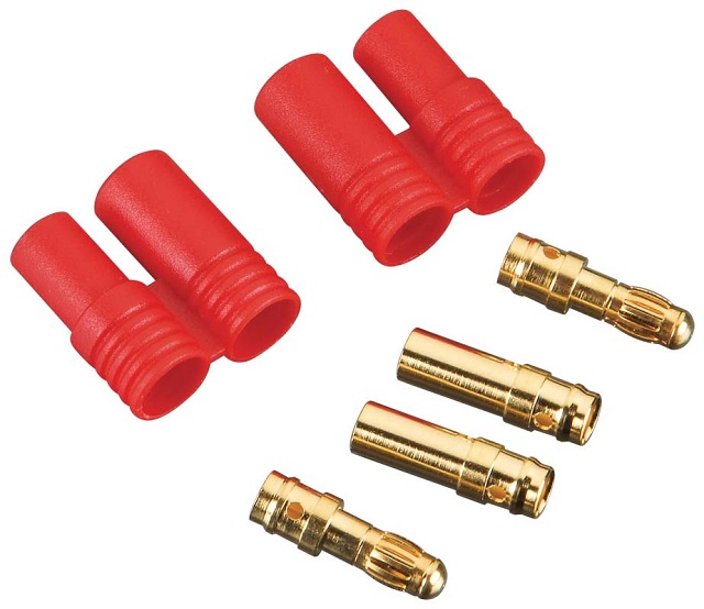Amass 3.5mm gold plated connector with Red Housing
