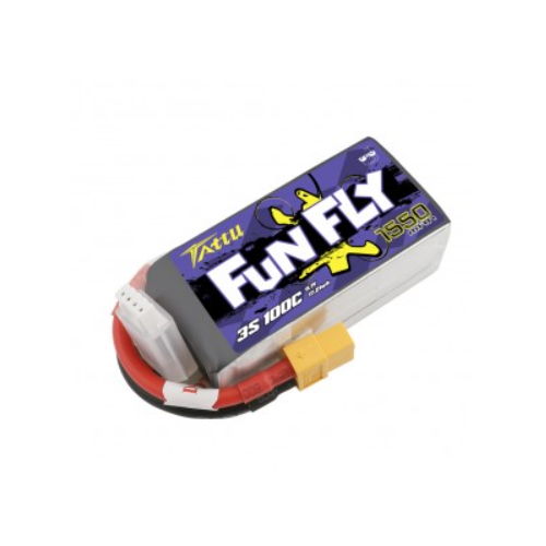 Tattu Funfly Series 1550mAh 11.1V 100C 3S1P Lipo Battery Pack XT60