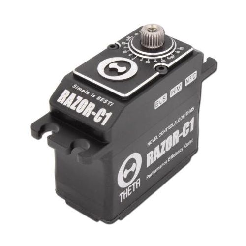 Theta Servos Razor C1 Brushless High Voltage Servo Black Edition 48 Kg @ 0.056 Sec