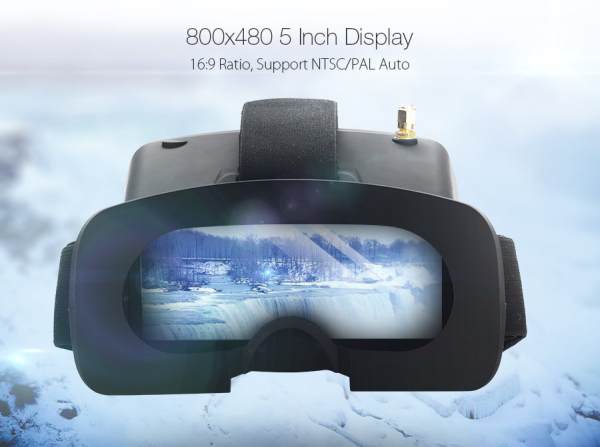 FPV Googles Eachine VR009 5.8G 40CH 800x480 5 Inch Video Glasses Headset