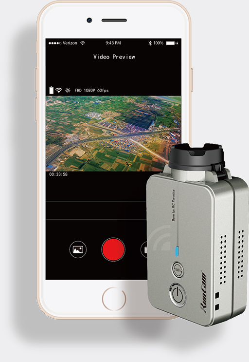 RunCam 2 Ultra Lightweight FPV HD Camera 5-17V,60FPS, Low latency, Wifi