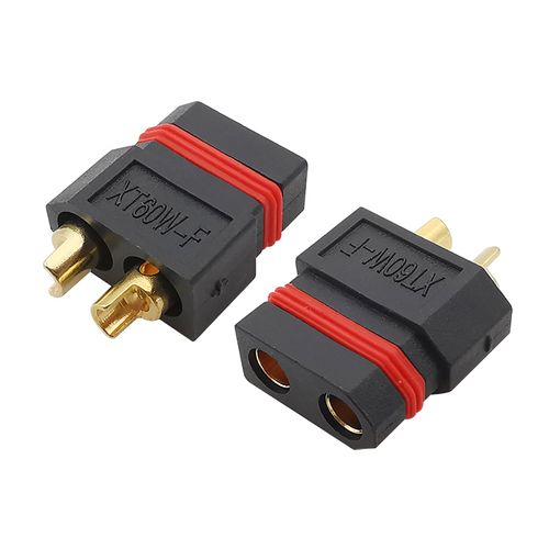 XT60W Waterproof Plug Gold-Plated Black Bullet Connector Male and Female Plug