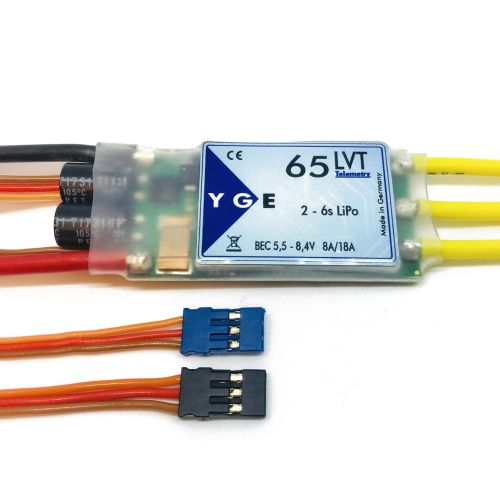 YGE 65LVT Brushless ESC 65A with Telemetry 2-6S Gov mode