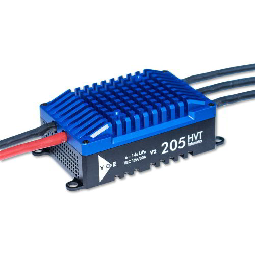 YGE 205 HVT ESC V2 - Superb governor, outstanding BEC  12-30Amps and FULL Vbar integration