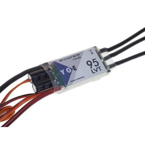 YGE 95LVT Brushless ESC 95A with Telemetry 2-6S Gov mode