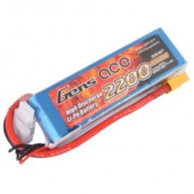 Gens ace 2200mAh 11.1V 45C 3S1P Lipo Battery Pack with XT60 plug